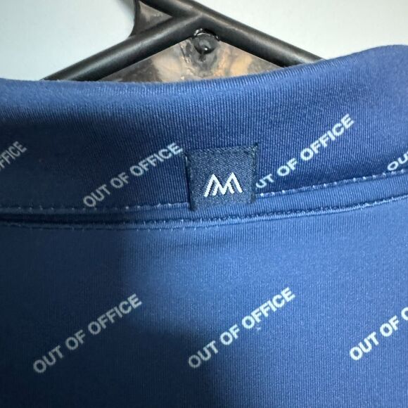 Mizzen+Main Polo Shirt Mens XL Blue Out of Office Performance Stretch Classic - Picture 6 of 11